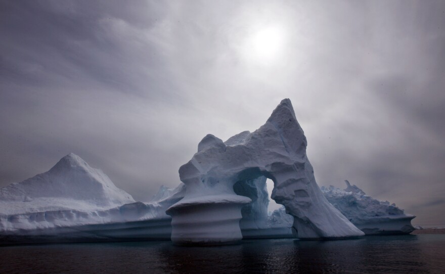 An iceberg is seen off Ammassalik Island in Eastern Greenland. Denmark, together with Greenland, will claim around 350,000 square miles of the continental shelf in the Arctic Ocean, in an area around the North Pole.