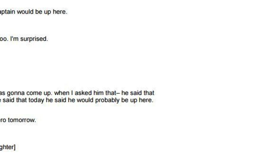 Excerpt of data recording transcript from 2:47 a.m. "AB-2" refers to a junior member of the ship's crew. "2M" refers to the ship's second mate.