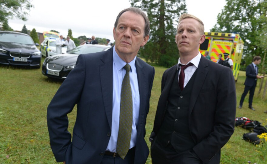 Kevin Whately as DI Lewis and Laurence Fox as DI Hathaway.