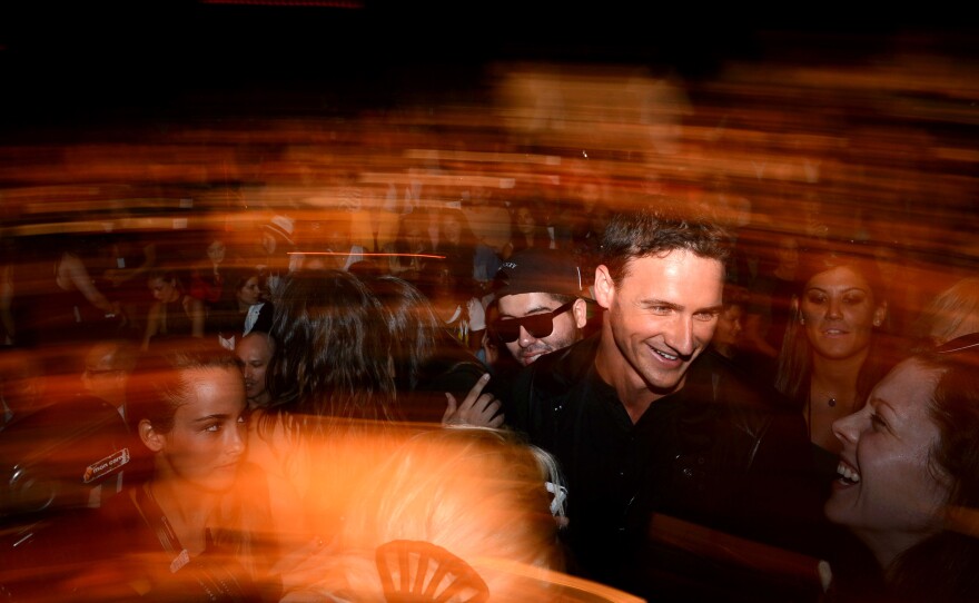 Lochte attends the Rebecca Minkoff fashion show in New York City in 2012.