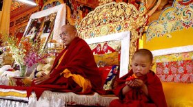 The Unmistaken Child at enthronement ceremony.