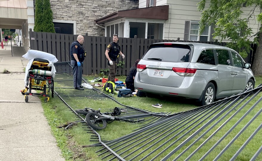 The aftermath of a fatal crash last year in Green Lake, Wisc., where an 85-year-old driver accidentally ran over a 12-year-old boy who was riding his bike on the sidewalk.