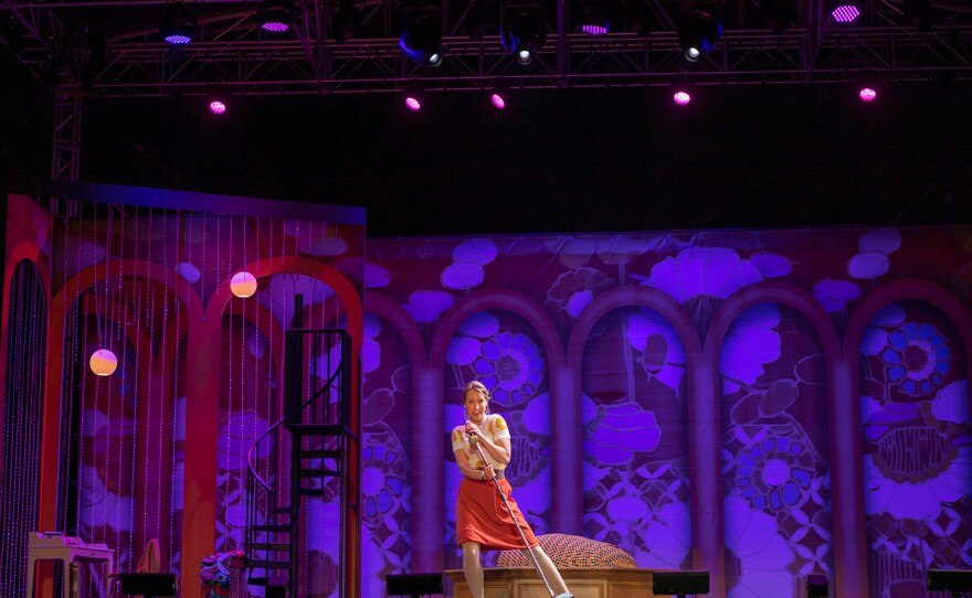 Mezzo soprano Emily Fons is Rosina in San Diego Opera's drive-in production of "The Barber of Seville," which runs through Saturday, May 1, 2021.