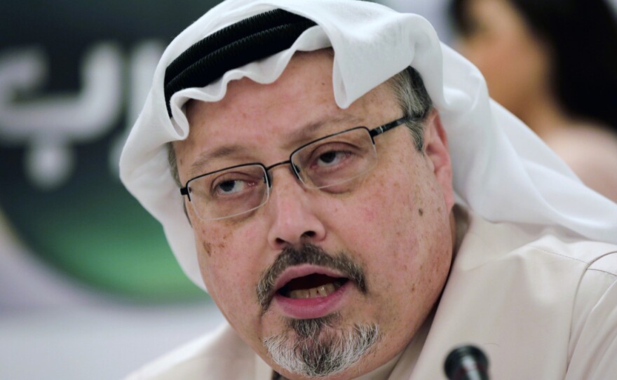 A federal judge says the government must prioritize the release of documents requested under the Freedom of Information Act about the killing of Saudi journalist Jamal Khashoggi, seen above in 2014. The U.S. resident was slain in the Saudi Consulate in Turkey last year.