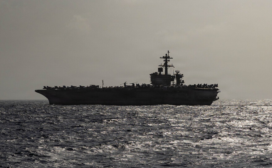 The Nimitz-class aircraft carrier USS Abraham Lincoln (CVN 72) transits the Arabian Sea, June 27, 2026.