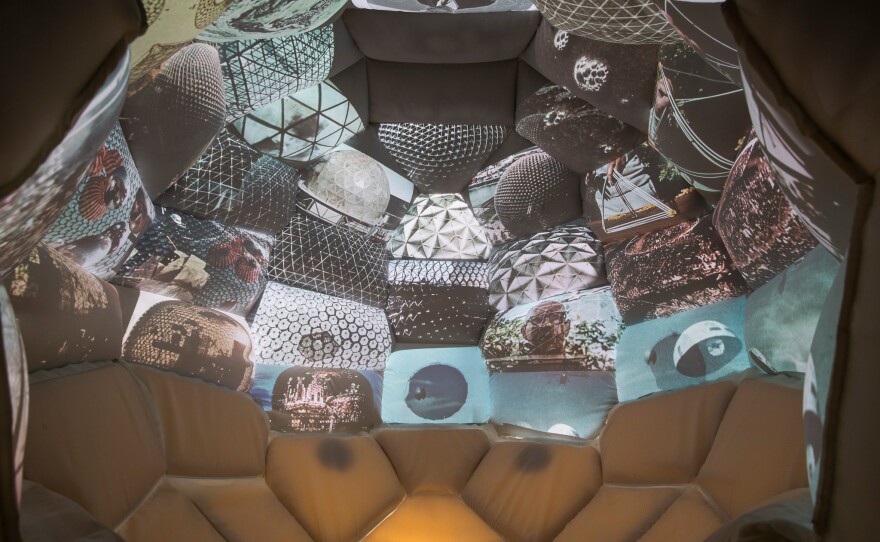 Daniel López-Pérez and Jesse Reiser's "Geoscope" project as installed a Princeton University in February, 2020.