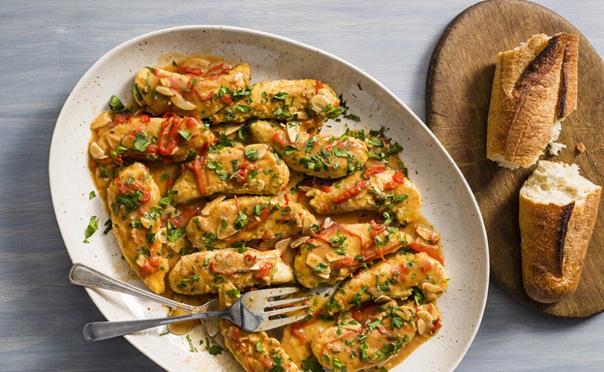 Ashley Moore makes Chicken Scampi on "Italian-American Comforts."