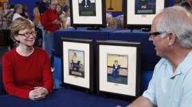 A guest at ANTIQUES ROADSHOW in Biloxi, Mississippi, with four 1827 portraits of her ancestors painted by the mysterious figure known as “The Guilford Limner.” Appraiser Ken Farmer deems the beautifully articulated watercolors part of a very small collection of distinctive portraits ascribed to the North Carolina-based artist who never signed his work. These paintings maintain Limner’s distinctive style of beautifully articulated faces and oversized eyes and are valued conservatively at $60,000.