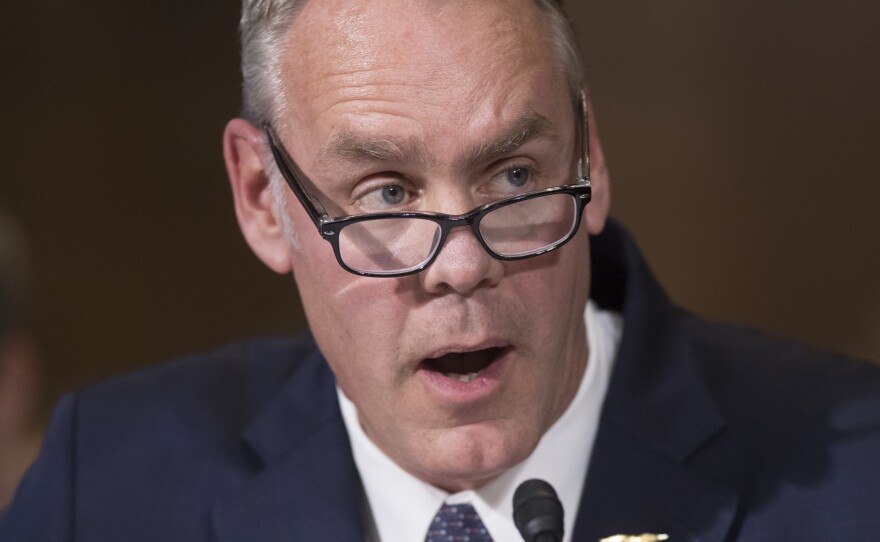 Interior Secretary-nominee Ryan Zinke, R-Mont., tells a Senate committee that if he is confirmed, he'll take President Theodore Roosevelt as his model for managing federal lands.