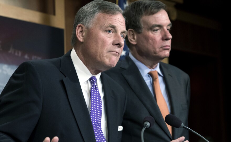 Senate Select Committee on Intelligence Chairman Richard Burr, R-N.C., (left) and Vice Chairman Mark Warner, D-Va., released a new report on how Russians used social media targeting to meddle with the 2016 election.