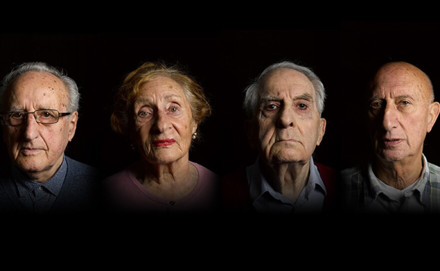 In "The Last Survivors," FRONTLINE presents a landmark documentary about some of the last survivors of the Holocaust. Only children at the time, these now elderly survivors reflect on how the trauma of the Holocaust has affected the rest of their lives. From left to right: Ivor Perl, Susan Pollack, Frank Bright, Maurice Blik.