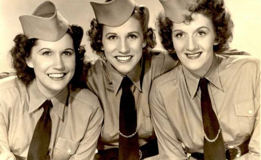 The Andrews Sisters sing their 1940s hits "I'll Be With You in Apple Blossom Time," "Pennsylvania Polka" and "Don't Fence Me In.”