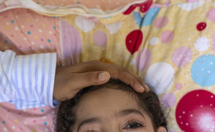 Nageeb Alomari's daughter Shaema, who has cerebral palsy.