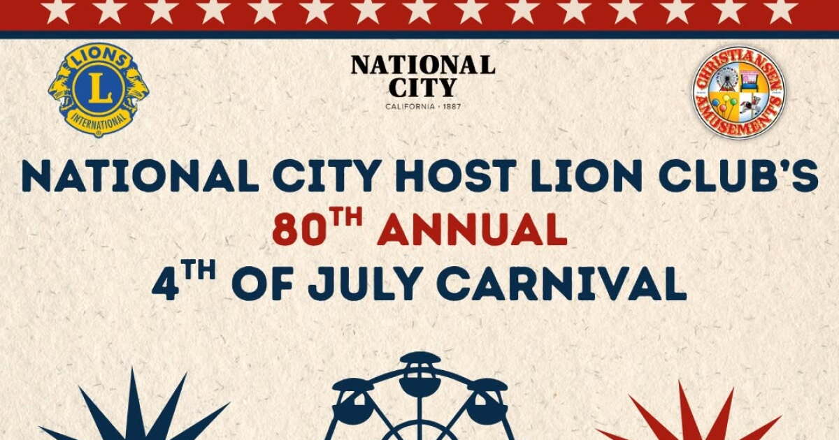 National City Host Lions Club's 80th Annual 4th of July Carnival