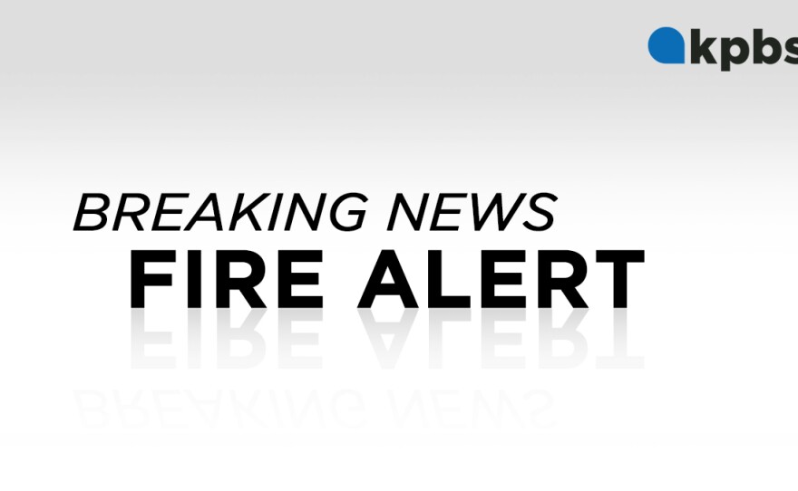 KPBS fire alert graphic.