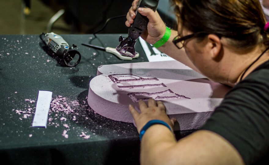 Learn how to carve hard foam into a tombstone at a worksop during Midsummer Scream this weekend.
