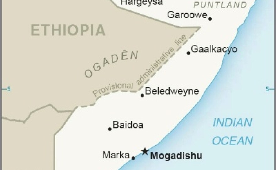 A U.S. Department of State map of Somalia.