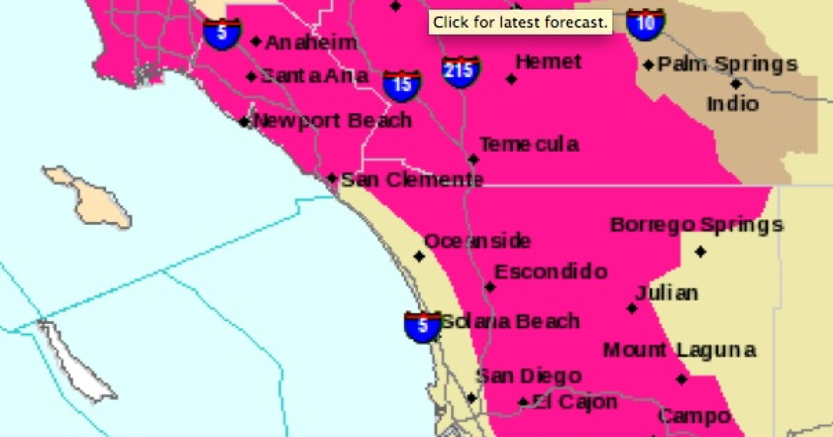 Hot Temperatures, Santa Ana Winds Moving Into San Diego County | KPBS ...