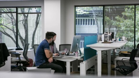 CalMatters reporters at the office in Sacramento on Oct. 4, 2022.