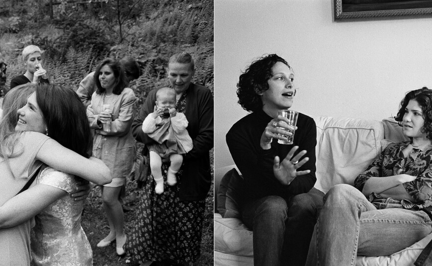 Blake (left) 1994; Leslie, Blake, Jen (right) 2000