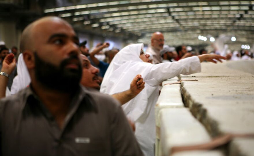 Pilgrims performing rituals at the Hajj.