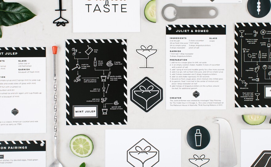 "We're not just sending a bunch of ingredients and a recipe," explains founder and CEO of Crafted Taste, Kat Rudberg. "We want our subscribers to get a cocktail education."To that end, its kits feature recipes for drinks ranging from classic to creative and information on bartending techniques.