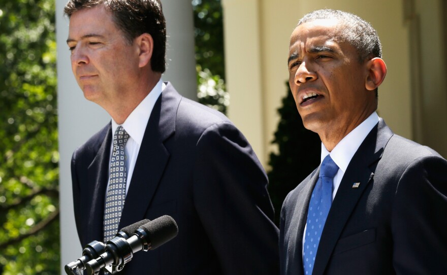 President Obama speaks Friday during a news conference to announce his nomination of James Comey to become FBI director.