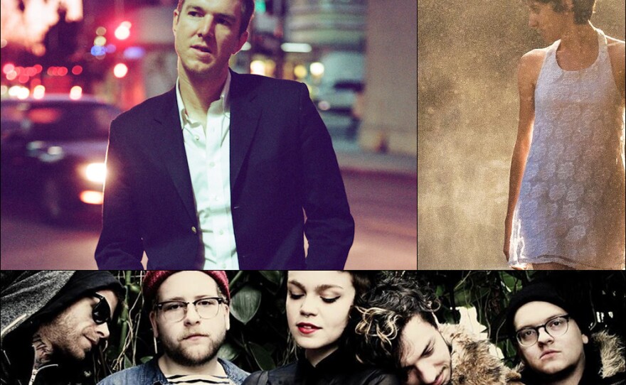 Clockwise from upper left: Hamilton Leithauser, Hundred Waters, Perfect Pussy