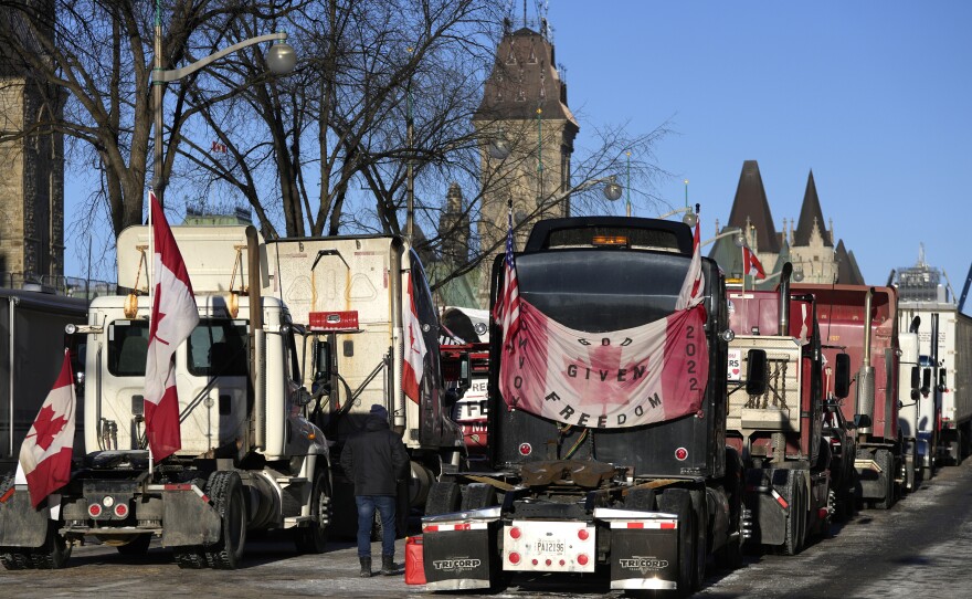 Ottawa city officials negotiated to move some trucks towards Parliament and away from downtown residences, on Monday after people in nearby residential areas complained about the noise the protest was causing.