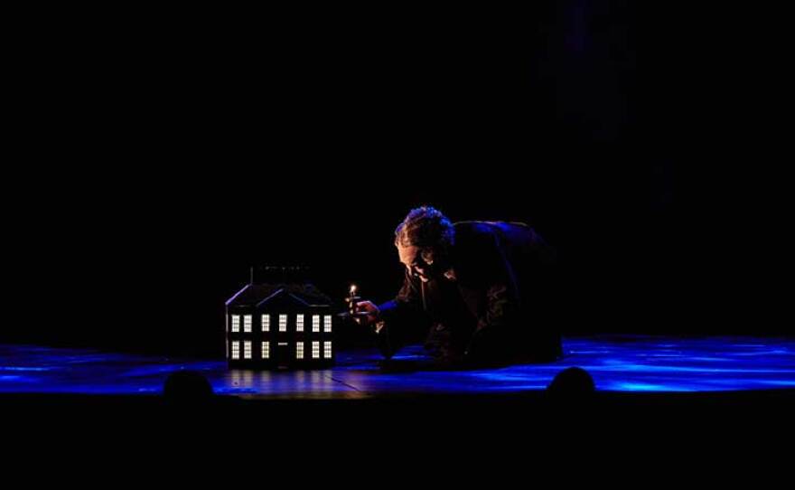 Jefferson Mays is pictured on stage as Ebenezer Scrooge in Charles Dickens' "A Christmas Carol." The La Jolla Playhouse has partnered with theaters nationwide to bring the virtual production to San Diego audiences now through January 3, 2020. 