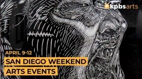 Detail of Sevy Arte's "Rage," a woodcut relief print that's part of "Print as Protest" as the Chicano Park Museum & Cultural Center, opening April 11, 2026.