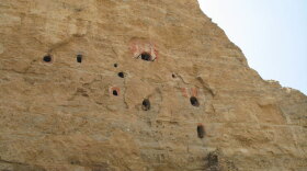 A cave complex in Upper Mustang, Nepal. In a remote corner of the Himalaya, in the forbidden Kingdom of Mustang, a team of climbers clambers into mysterious caves for the first time and uncovers ancient cave temples lost to the modern world. 