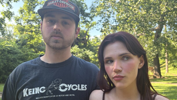 Standing with her boyfriend, Carson McDonald, on June 4, Chloe Troub believes it's insulting to say it's a renter's market given the sheer cost of rent.