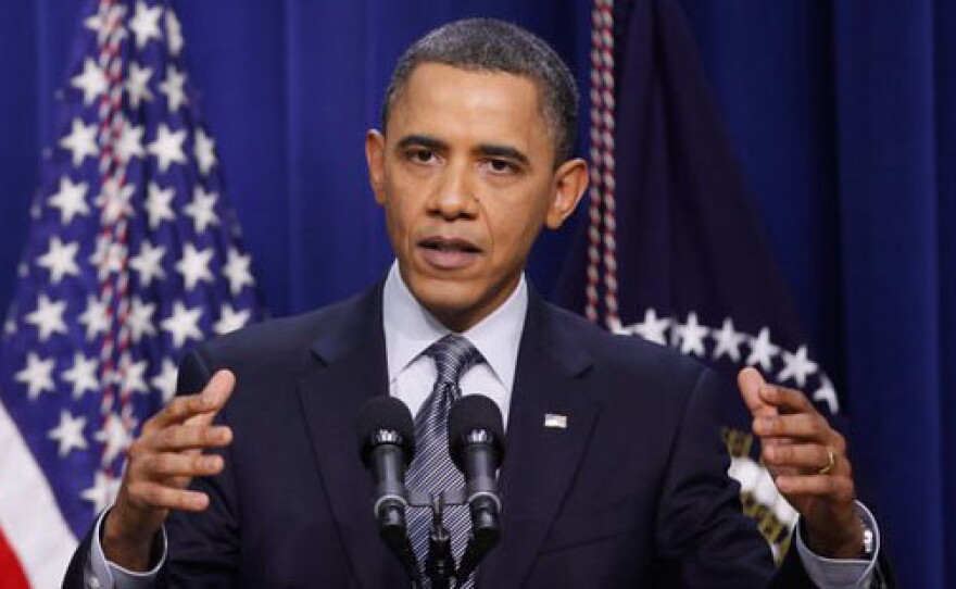 U.S. President Barack Obama holds a press conference in the Eisenhower Executive Office Building February 15, 2011 in Washington, DC.