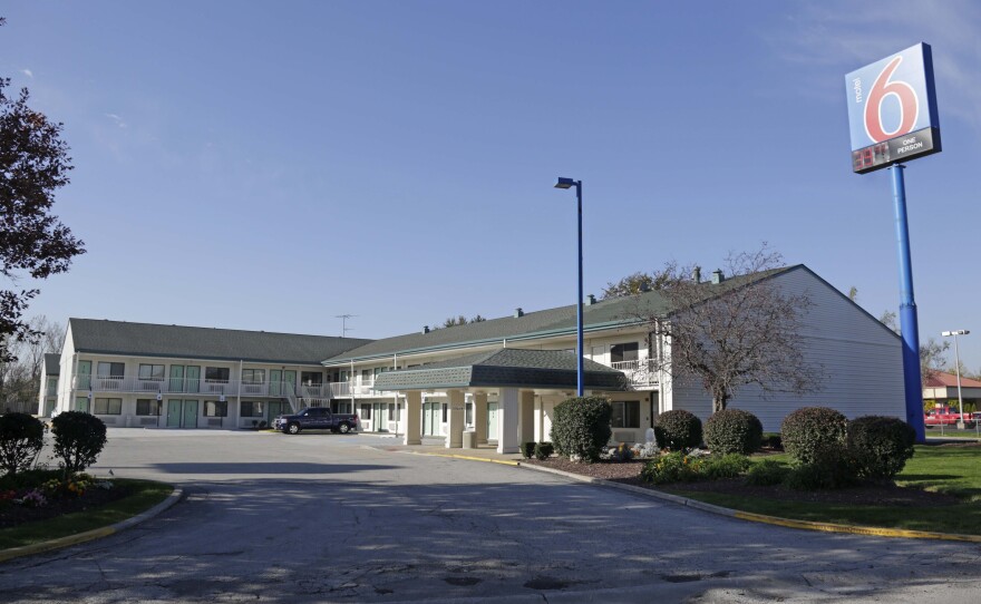 This Motel 6 in Hammond, Ind. seen Monday is where police found one of seven women's bodies over the weekend.