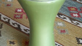 Ramy Shaath's doumbek in my family room. 