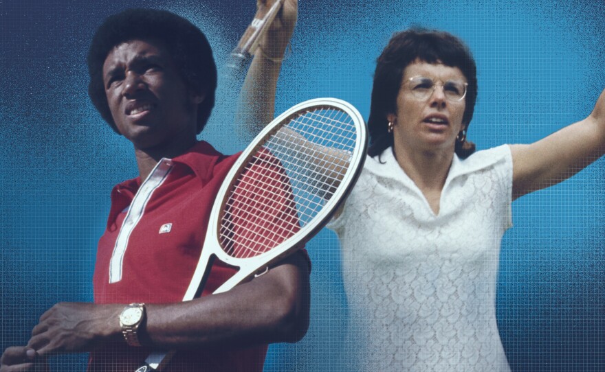GODS OF TENNIS, Arthur Ashe and Billie Jean King