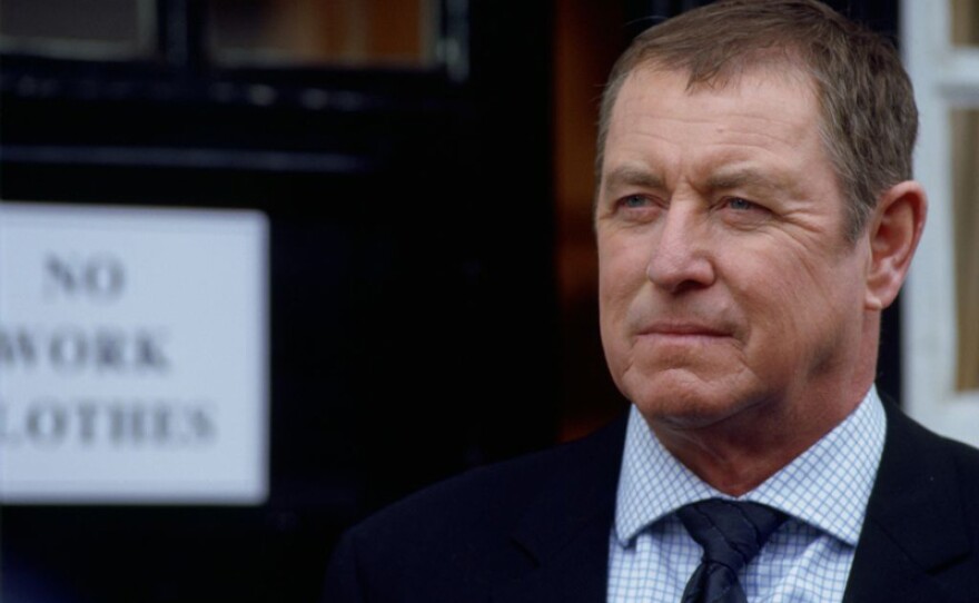 A scene from MIDSOMER MURDERS: Season 7, episode 5 "Maid in Splendour," featuring Detective Chief Inspector Tom Barnaby (John Nettles).