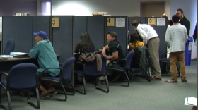 People submit applications for a medical marijuana dispensary permit with the City of San Diego, on Thursday, April 24, 2014.