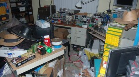 Bomb making materials pack a room inside a house in Escondido in November 2010.