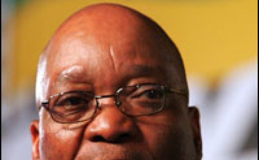 As newly elected leader of the ruling ANC party, Jacob Zuma addresses the closing of the ANC conference on Dec. 20.