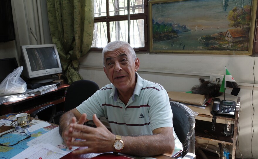 Abdallah Ibrahim, the former mayor of the village of Al Ghassaniyeh, has been applying to get back his olive groves and family house after Syria's civil war.