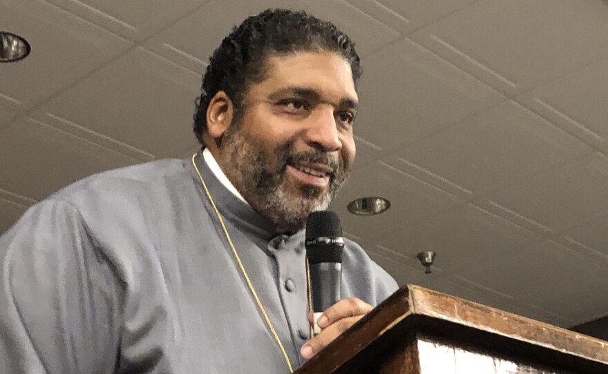 Rev. William Barber spoke earlier this month at a get-out-the-vote rally at Shaw University in Raleigh, N.C..
