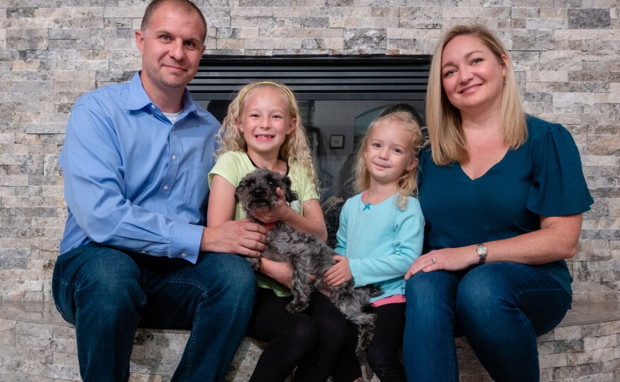 The Branson family was surprised by the bill after Lucy (second from left) needed to get a tiny doll shoe removed from her nose.