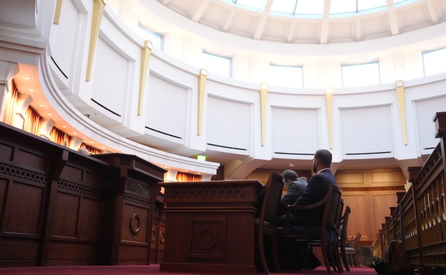 The Colorado Supreme Court in Denver hears arguments on Dec. 6 regarding former President Donald Trump's eligibility for the state's primary ballot.