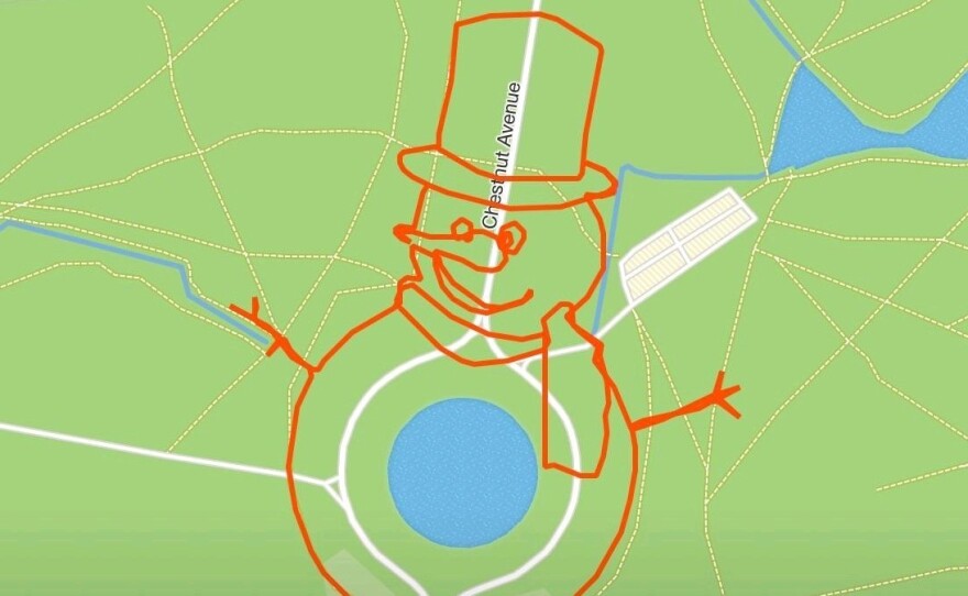 "I've probably spent a few hours on it in all," Delaney says, "drawing routes for all the runs up until Christmas day, and a few other ideas."