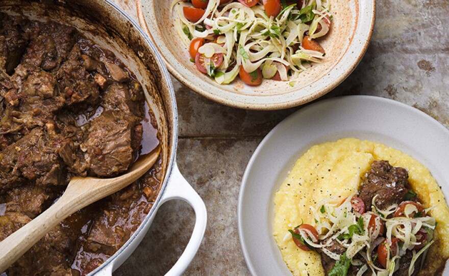 Tender and savory Roman Braised Beef with Tomato and Cloves