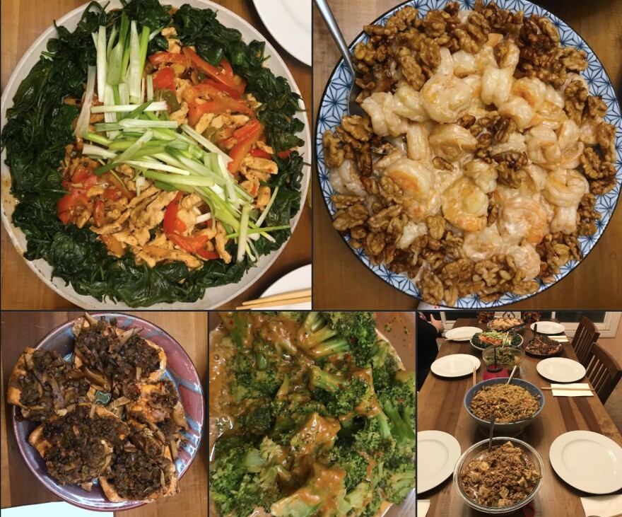 One of the Chinese New Year meals I prepared. Undated photo.