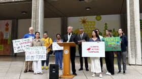 San Diego City Council President Joe LaCava speaks at a press conference in support of utility reform legislation, June 16, 2026.