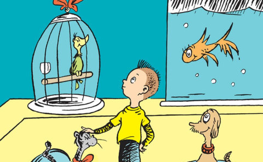 Cover of "What Pet Should I Get?" by Dr. Seuss.